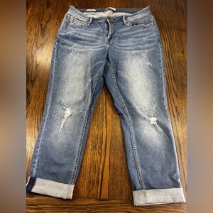 Vigoss Blue Distressed Boyfriend Jeans